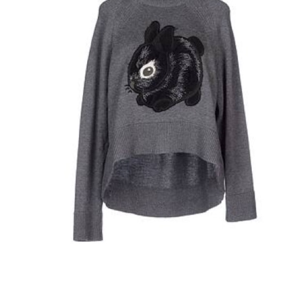 Viktor & Rolf Gray Sweater with Black Bunny Embroidered Design - Picture 1 of 1
